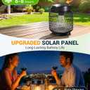 KOOPER Metal Solar Lanterns Outdoor Waterproof, 2 Pack Brighter Hanging Solar Lights for Outside, Up to 15 Hours Modern Hanging Solar Powered Lanterns Lights for Yard Patio Porch Garden Decorative