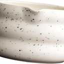 Japanese Matcha Bowl Pottery Bowl Easy to Clean with Pouring Spout Tea Utensil Traditional Matcha Ceremonial for Kitchen Home, White