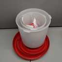 2Pack Chicken Waterer Heated for Winter 3L & 6L Chicken Water Heater with Adjustable Leg Support 35W BPA-Free Heated Poultry Waterer Heavy Duty All in One Heated Waterer for Chicken Coop Red