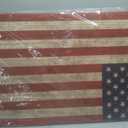 Canvas Wall Art Vintage Flag The Stars and The Stripes Contemporary Artwork Retro Rustic American National Flag Picture for Living Room Bedroom Office Wall Decor Large Canvas Painting Prints 24" x 48"
