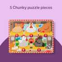 Melissa & Doug Happy Hens Push to Pop Wooden Puzzle, Montessori-Inspired Toddler Puzzles with Magnetic Pieces and Colorful Puzzle Board, Preschool Toys for Girls & Boys Ages 18 months+ - FSC Certified