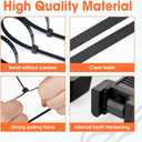 2000 PCS Zip Ties 8 Inch, Cable Ties 40lbs Tensile Strength, Black Zip Ties for Indoor and Outdoor Use, UV Resistant Wire Ties