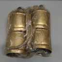 Rustic Decorative Cow Bells 4-Bell Cluster Christmas Bell Shabby Chic Vintage Harmony Cowbell Brass Coated Country Jute Rope Hanging Gold Bells (4pc Cluster 10cm)
