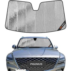 Pigenius Windshield Sun Shade for Genesis GV80 SUV 2021-2026 Front Window Sunshade - AstraGuard