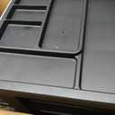 IRIS USA 4-Drawer Rolling Storage Cart with Organizer Top, Black/Pearl