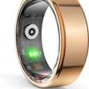 Diyeeni Smart Ring, Universal Wearable Health with App, Sports Ring with Heart Rate Monitor, Sleep Monitor, Temperature, Pedometer, IP68 Waterproof, Life with Charger, Size 9