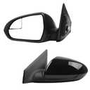Dasbecan Left Driver Side Mirror Compatible with 2017-2020 Hyundai Elantra Door Mirror Manual Folding No heated Power Adjustment Glass Replace#87610F2260 HY1320224 Black Painted (3Pins)