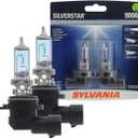 SYLVANIA - 9006 SilverStar - High Performance Halogen Headlight Bulb, High Beam, Low Beam and Fog Replacement Bulb, Brighter Downroad with Whiter Light (Contains 2 Bulbs)
