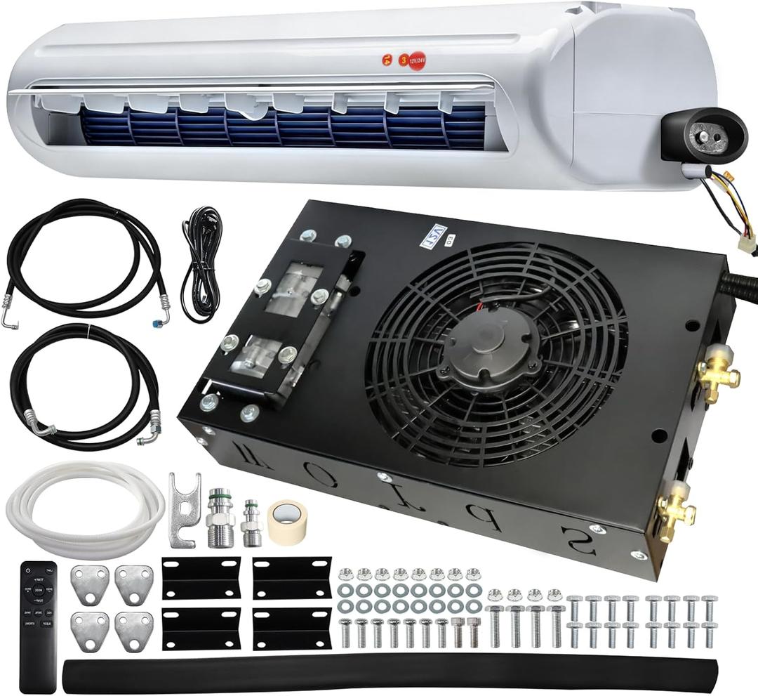 Universal 12V Air Conditioner Hidden Underbody RV Air Conditioner/DC silent air conditioner, suitable for trailers, campers, trucks, vans, RVs, construction vehicles, vans, etc (Model: 680, 12V)