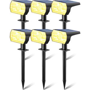 Kaxiida Solar Lights Outdoor Waterproof IP68, 3 Lighting Models Solar Powered Spot Lights Outdoor, 56LED Light Dusk to Dawn for Yard Patio Garden Pathway Landscape Lighting (Warm White)