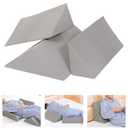 Fanwer Bed Wedges & Body Positioners (3 in 1), 40 Degree Wedges for Bed Positioning,Positioning Pillows for Elderly, Wedge Pillow for Bed Sores, Side Sleeping, After Surgery,Back Pain,Grey