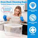 XANGNIER 9 Pack Oven Rack Cleaning Bags Kit with Brush,No Cleaner Included,Simple to Use,No Messy Hands Reusable Leakproof Soaking Cleaner Bags for Removable Metal Rack,BBQ Grills,Grill Grate