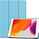 Tablet Cover for Apple iPad 10.2 7th 8th 9th Generation(2019 2020 2021 Release),Folio Stand Lightweight Sleep/Wake Up Leather Case for Apple iPad 10.2" Gen 7 8 9 (KST-Light Blue)