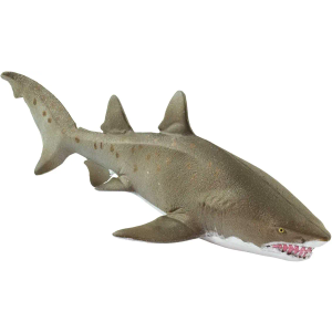 Safari Ltd. Sand Tiger Shark Figurine - Detailed 6.5" Plastic Model Figure - Fun Educational Ocean Play Toy for Boys, Girls & Kids Ages 3+