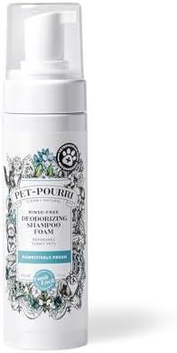 Poo-Pourri Rinse-Free Deodorizing Dry Shampoo for Dogs & Cats – Moisturizing Skin & Coat Soothing Formula - Plant Based Ingredients – Pineapple, Jasmine & Pear – No Rinse Foam Shampoo for Pet Odor 2 Pack