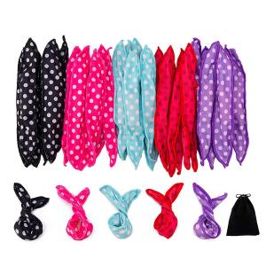 30 Pieces Hair Curler Rollers DIY Night Sleep Foam Hair Styling Tools Flexible Soft Sponge Pillow Curlers Rollers With Storage Bag (5 Colors) (30 Count (Pack of 1))