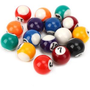 16PCS Mini Billiard Balls Set, 2.5cm/0.98inch Mini Pool Ball Set, Resin Children Billiard Ball, for Recreation Games (Not Suitable for Adults)