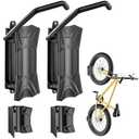 monTEK Bike Wall Mount for 4.5" Tire Width, Swivel Bike Wall Hanger Holds Up to 77lbs, Space-Saving Bike Rack Garage, Heavy Duty Bike Storage for Bedroom Home Office, 2 Pack