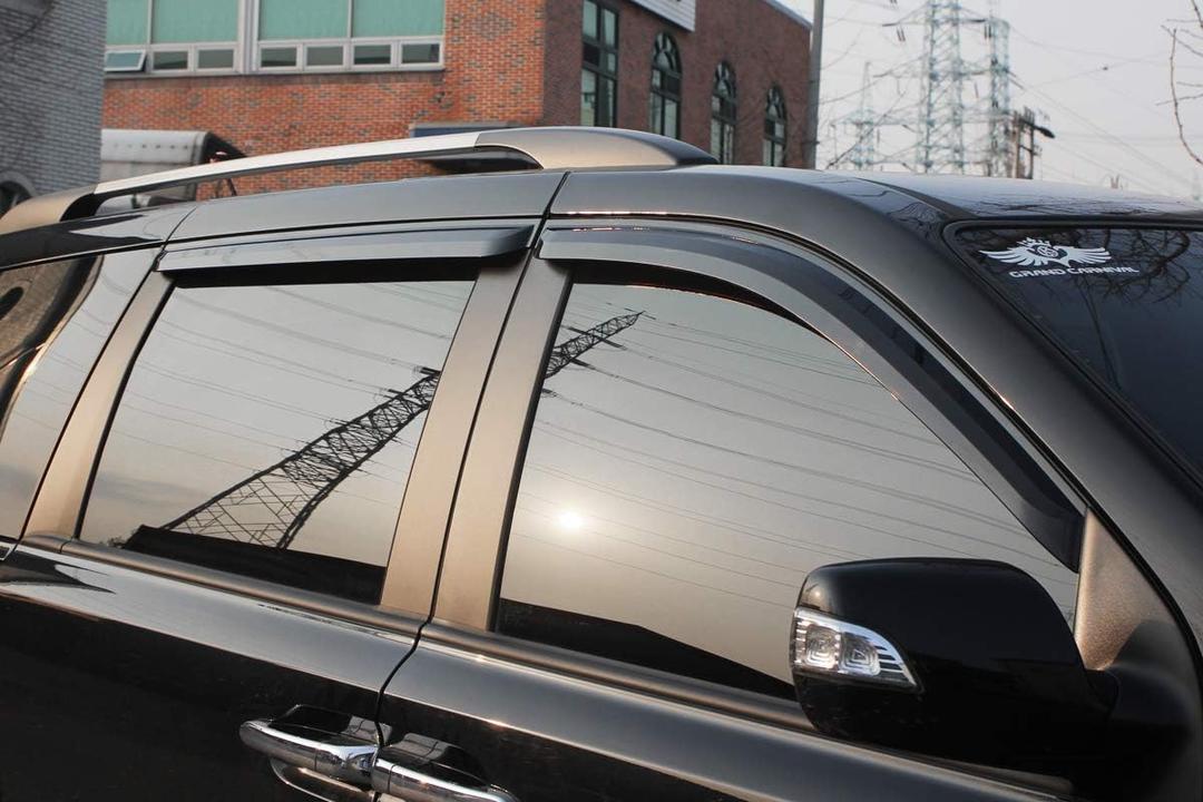 AUTOCLOVER Smoke Tinted Rain Guards 4pcs for KIA Sedona 2006~2014
