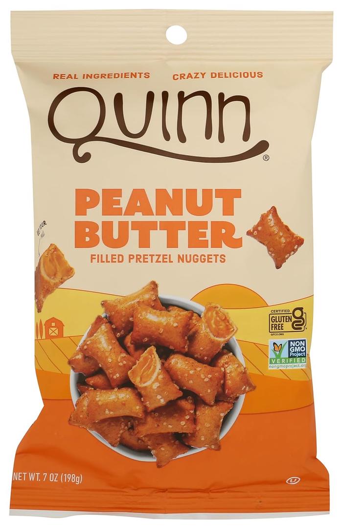 Quinn Snacks Peanut Butter Filled Pretzels, 7 Oz (7 Ounce (Pack of 1)) Best By 05/10/2026