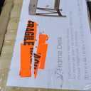 V-Frame Driftwood finished Desk 30"H x 44.1"W x 17.7"D