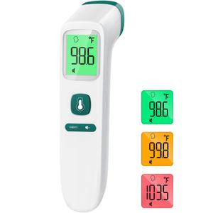 Forehead Thermometer for Adults and Kids, Fast Accurate Thermometer with Fever Alarm, 1S Reading & Silent Mode, Easy to Use Health Thermometer (Green)