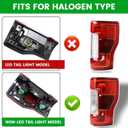 Lochnchn Halogen Tail Light W/Blind Spot Compatible with Ford F250 F350 Super Duty 2017 2018 2019 NON-LED Model Right Passenger Side Rear Taillight Assembly Replace KC3Z13404C (Module NOT Included)