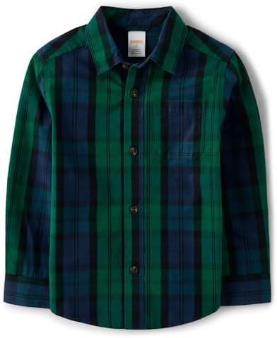 Gymboree Boys' and Toddler Long Sleeve Button Up Shirt 6-9M