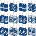 24 Pcs Cowboys Tag Necklace for Men Football Dallas Tag Necklaces 23.62 Inch Dog Tag Necklaces Gifts for Men Team Unisex Cowboys Necklace Blue Football Decor Accessories
