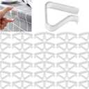 48 Pieces Transparent Clear Tablecloth Clips, Plastic Table Cloth ClipsWindproof Table Cover Holder ClampsTable Cloth Holder for Christmas Home Wedding Party Indoor Outdoor Camping Picnic (Small)