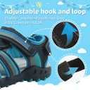 Apakowa Kids Boys Sandals Summer Outdoor Athletic Double Strap Closed-Toe Beach Sandals Sport (Toddler/Little Kid) (Blue)