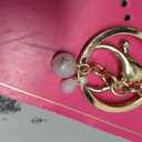 Juicy Couture Keychain Charms with Crystals or Faux Pearls, Gold-Tone Logo Keychains for Women, Juicy Gifts