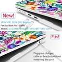 Mektron for 2026/2025/2024/2023 MacBook Air 15 INCH M5 A3448 /M4 A3241 /M3 A3114 /M2 A2941 Case, Printed Plastic Hard Shell Cover with 15.3" Liquid Retina Display Touch ID, Bright-Coloured Flowers