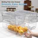 Audend Clear Stackable Storage Bins with Lids, 4 Pack Plastic Storage Containers with Handle for Pantry and Snack Organizers, Suitable for Kitchen, Bathroom, Fridge, Cabinet