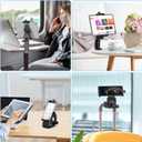 KDD Airplane Tablet Holder Mount, Adjustable Travel Essentials iPad Phone Stand with 360 Degree Rotation, Portable Tesla Model 3/Y Car Headrest Mount Compatible with iPad, Cell Phone