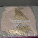 Snowkingdom 4 Pack Gold Placemats Metallic Pressed Vinyl Golden for Dinning Table Place Mats Round Floral Charger Decoration for Christmas Thanksgiving Holiday Wedding