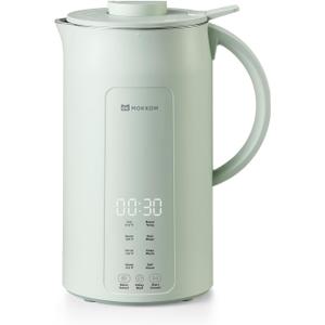 MOKKOM Nut Milk Maker, 42oz Automatic Almond Milk Machine for Homemade Plant-Based Milk, Oats, Soy, Dairy Free Beverages, Soy Milk Maker with Delay Start/Keep Warm/Self-Cleaning/Boiling, Green