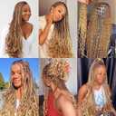 Human Braiding Hair for Boho Braids Bulk Deep Wave Boho Hair for Braiding Wet and Wavy Brazilian Virgin Human Bohemian Hair for Braiding 2 Bundles 160g Honey Blonde 24''