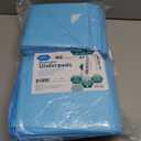 MED PRIDE Disposable Chux Pads 23in X 36in, Super Absorbent Bed Pads for Incontinence, Underpads for Adults, Kids, Pets (50 Count (Pack of 1) Blue/White)