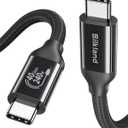 Silkland USB4 for Thunderbolt 4 Cable 1FT/0.3M, 40Gbps Data Transfer, 240W USB C to USB C Fast Charging Cable, 8K Display Support, Short USB C Data Cable Compatible for iPhone 17/16 Series, SSD, iPad