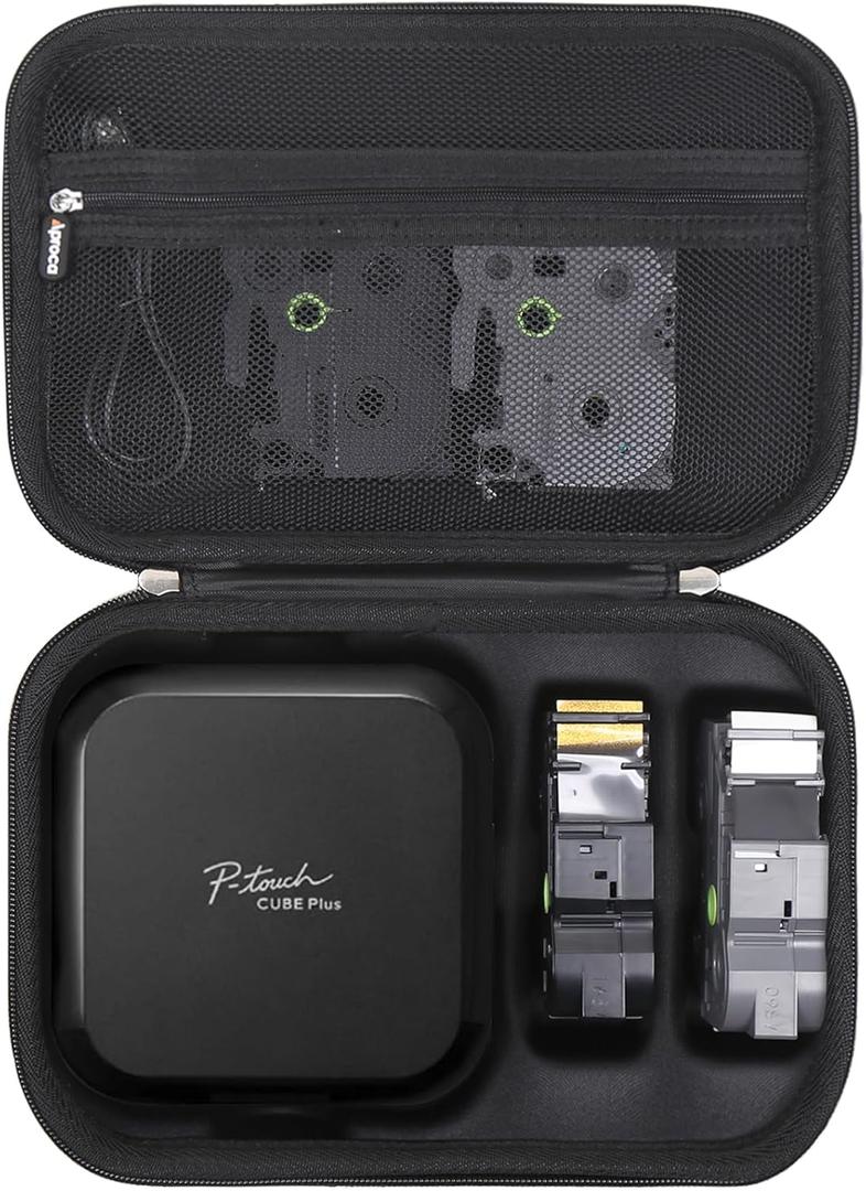 Aproca Case Compatible with Brother P-touch PT-P710BT CUBE Plus Bluetooth Label Maker, Portable Storage Bag for Accessories (Case Only) (Black)