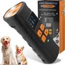 2025 Dog Bark Deterrent Devices Dog Ultrasonic Dog Training Device Safe & Effective Portable Anti Barking Device for Dogs Indoor Outdoor Use with Flashlight & Beep (BLACK)