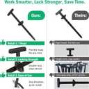 2 x 150PCS Nylon Universal Cable Tie Buckle, Quick Fix Heavy Duty Zip Ties with Pin & Button Design, Strong EasyUse Multipurpose Cable Tie Buckle Zip Tie for Car Daily Repair