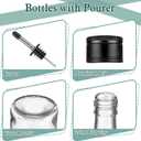 Maxdot 12 Pcs Syrup Bottle Long Neck Glass with Pour Spout, Liquor Syrup
750ml 12oz Capacity, Metal Pourers for Precise Dispensing, Home Bar Wine Juice Syrup, Wedding Anniversary Party Events