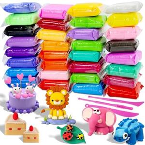 MuseLuxe Air Dry Clay - 80 Colors Modeling Clay Kit with 3 Sculpting Tools,Safe & Non-Toxic,DIY Magic Gift Toys for Boys,Girls,Kids