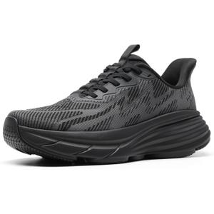 Men's Slip On Walking Shoes Hands-Free Cushion Running Tennis SwiftPlush Non-Slip Comfortable Workout Gym Athletic Fashion Sneakers (9.5, Black)