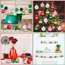 Syhood 36 Pcs St Patrick's Day Decorations Shamrock Tree Ornament Set Irish Good Luck Green 2.36 Inch Green Hanging Plastic Ball Tree Decorations for Home St Patrick's Day Anniversary Party Decor