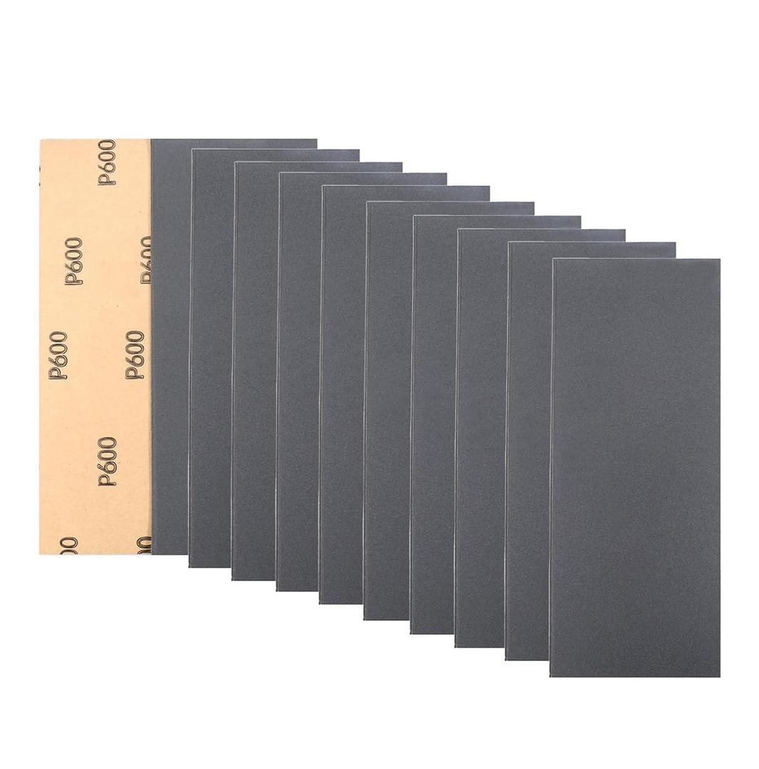 30Pcs 9 x 3.6 Inchs 600 Grit Wet and Dry Handmade Universal Sanding Sheets, Suitable for Woodworking Furniture/Automobiles/Metal/Lacquer Polishing Sandpaper