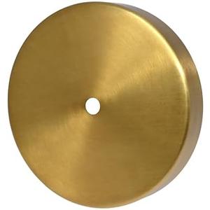 Industrial Brass Canopy Plate Brass Mount Bracket – 5 Inch Dia Ceiling/Wall Mount Base for Chandeliers & Sconces Heavy-Duty Light Fixture Cover – 1 Inch Depth (Brass Antique)