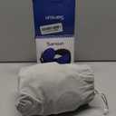 Sarisun Travel Pillows for Airplanes with Sleep Eye Mask, Chin Strap, Airplane Pillow for Long Flights, Car Road Trip, 360 Headrest, Stop Bobblehead, FSA HSA Eligible, Mottled Blue